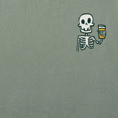 Men's Skeleton w Beer Short Sleeve Crusher-LITE Slim Fit Tee