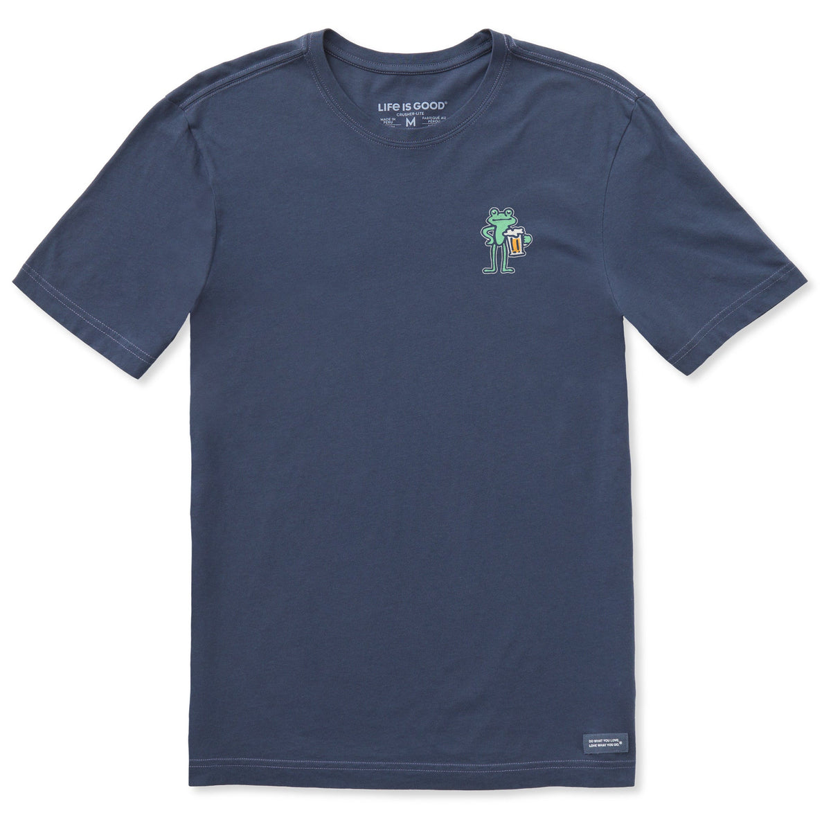 Men's Frog with Beer Short Sleeve Crusher-LITE Slim Fit Tee