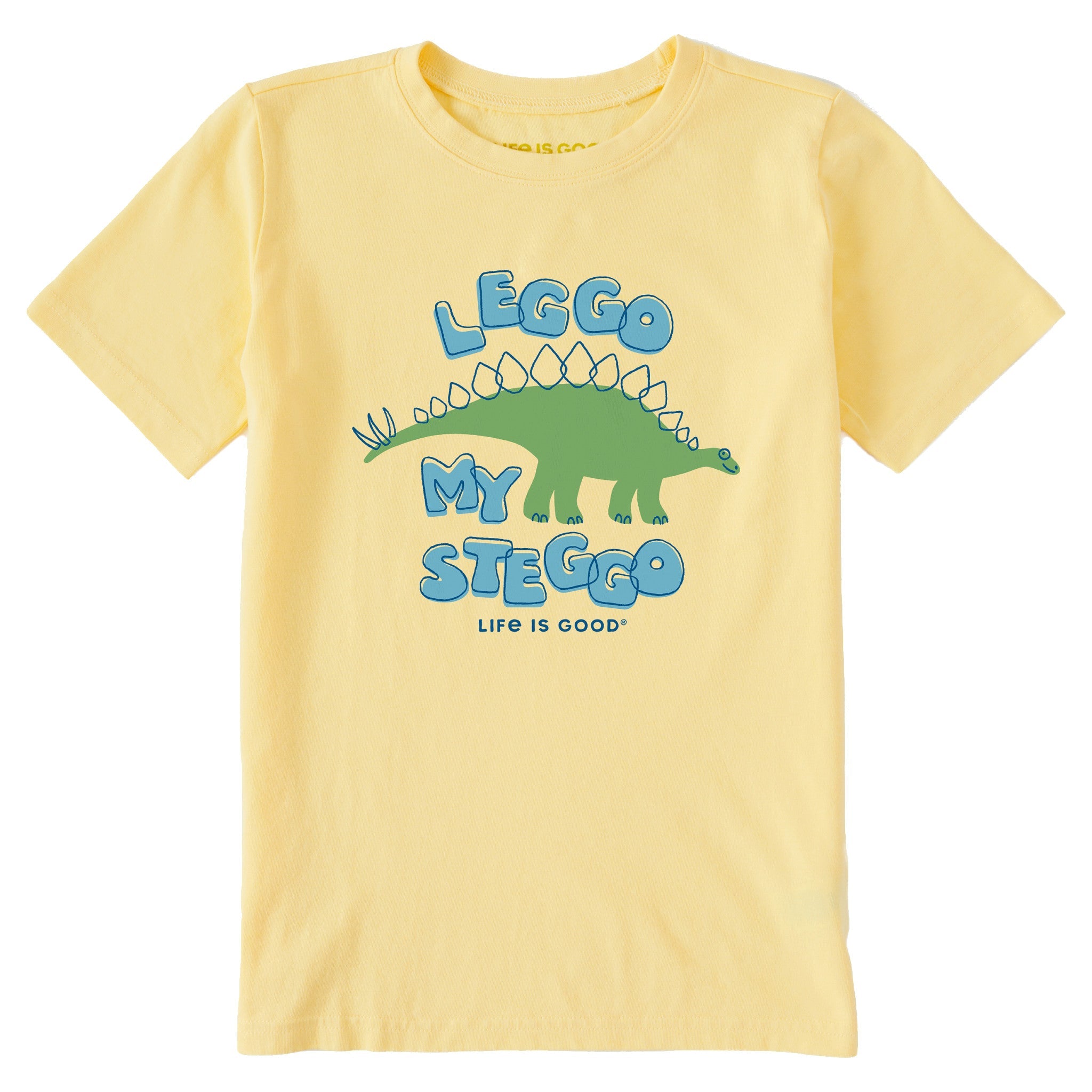 Kids Leggo My Steggo Stegosaurus Short Sleeve Crusher Tee