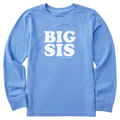 Kids Big Sis Long Sleeve Crusher Tee