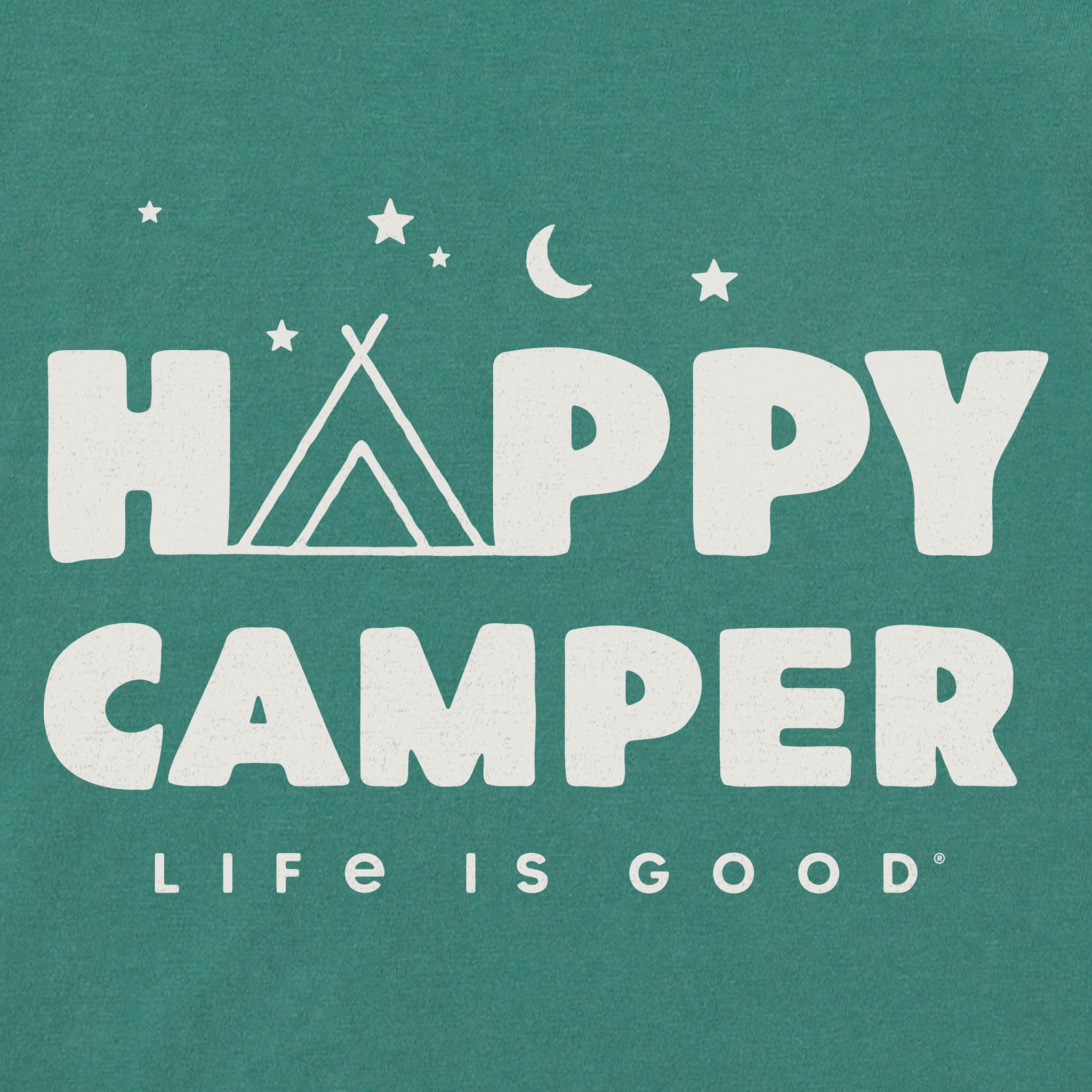 Women's Happy Camper Tent Night Short Sleeve Crusher Boxy Tee