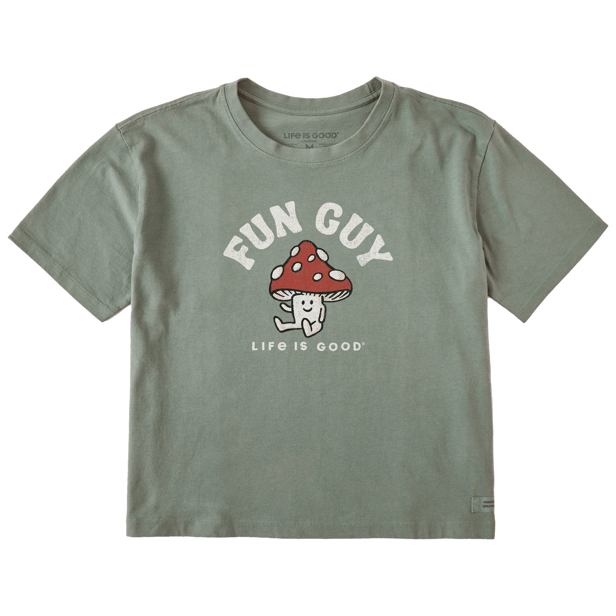 Women's Fun Guy Mushroom Short Sleeve Crusher Boxy Tee