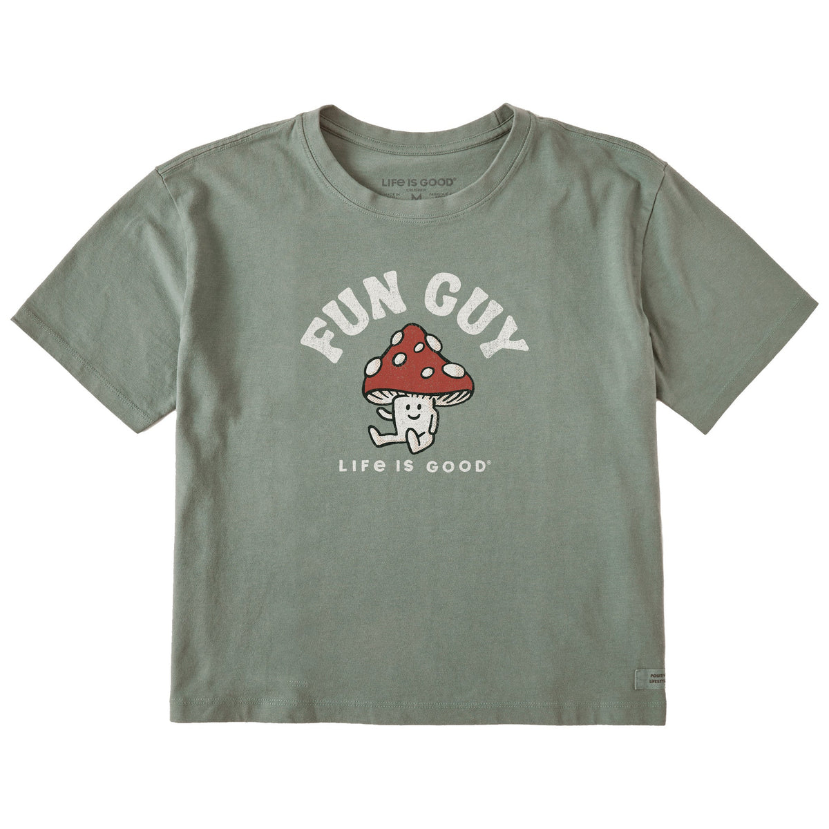 Women's Fun Guy Mushroom Short Sleeve Crusher Boxy Tee
