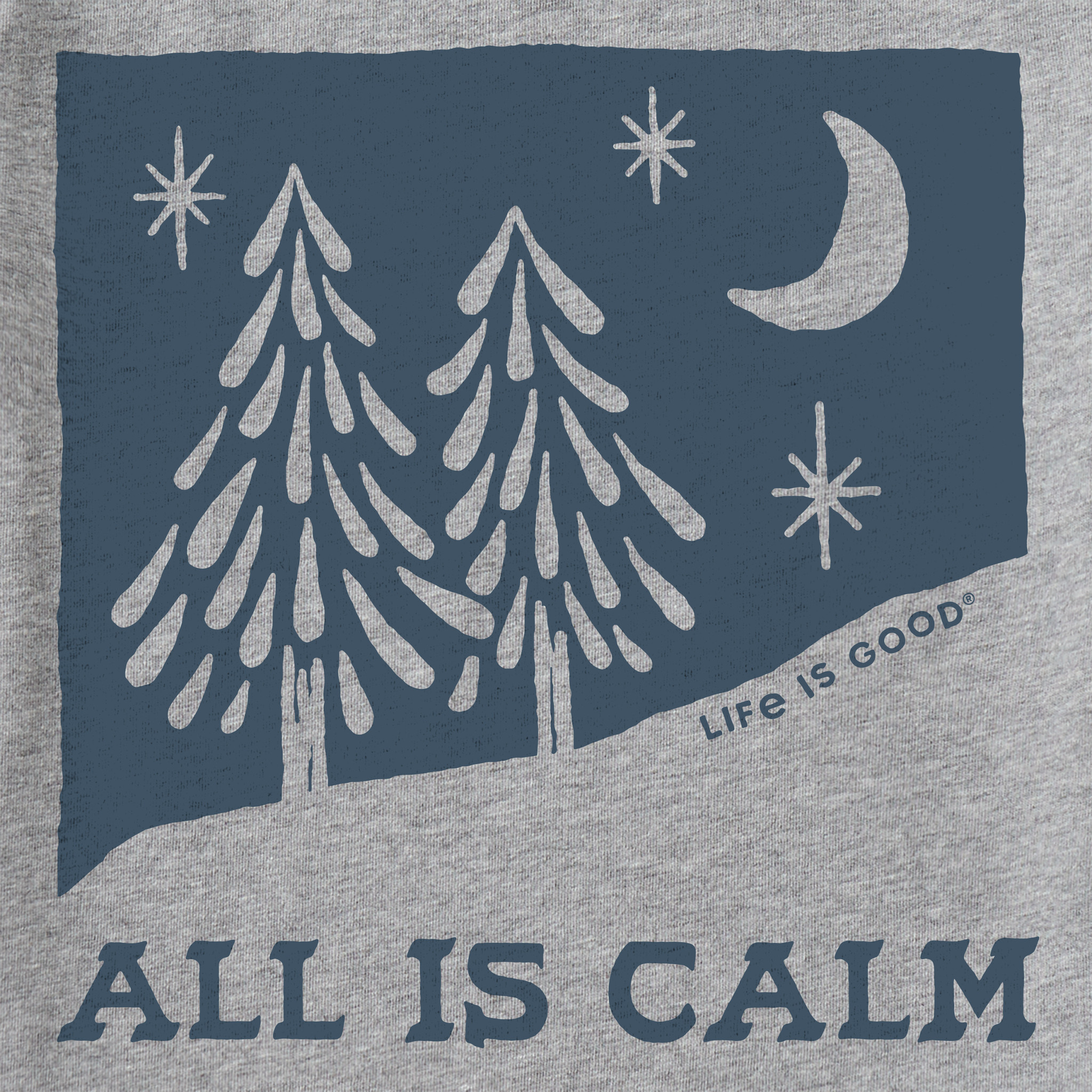 Men's All is Calm Snowy Pines Short Sleeve Crusher Tee