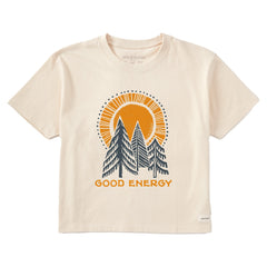 Women's Good Energy Trees Short Sleeve Crusher Boxy Tee