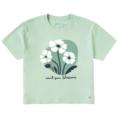 Women's Count Your Blossoms Trio Short Sleeve Crusher Boxy Tee