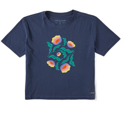 Women's Illuminated Wildflowers Short Sleeve Crusher Boxy Tee