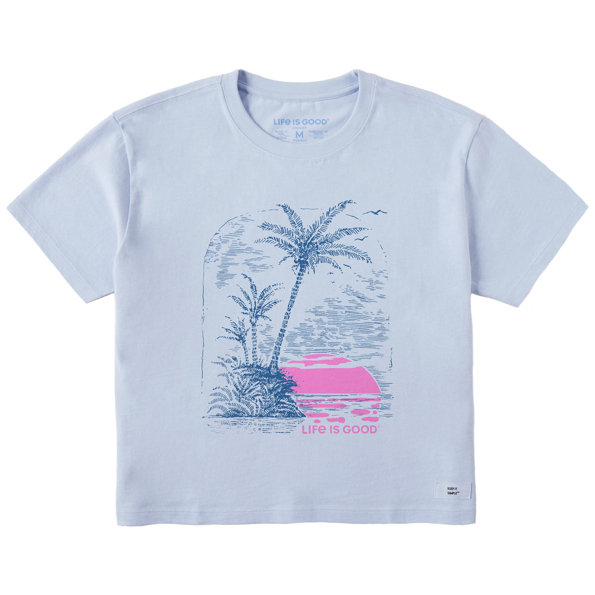 Women's Island Cove Sunset Short Sleeve Crusher Boxy Tee