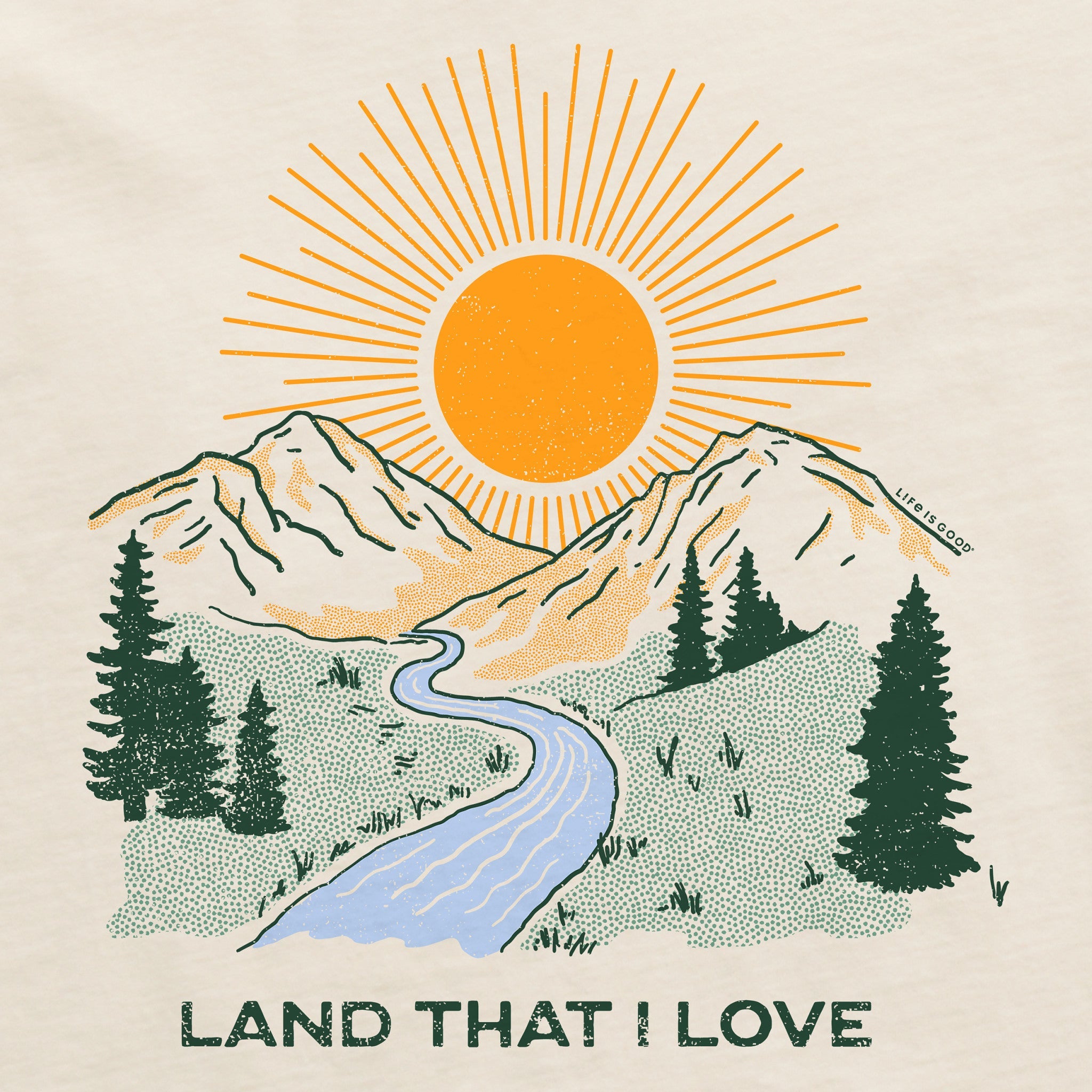 Women's Land That I Love Mountains Short Sleeve Crusher Boxy Tee