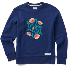 Women's Illuminated Wildflowers Simply True Fleece Crew