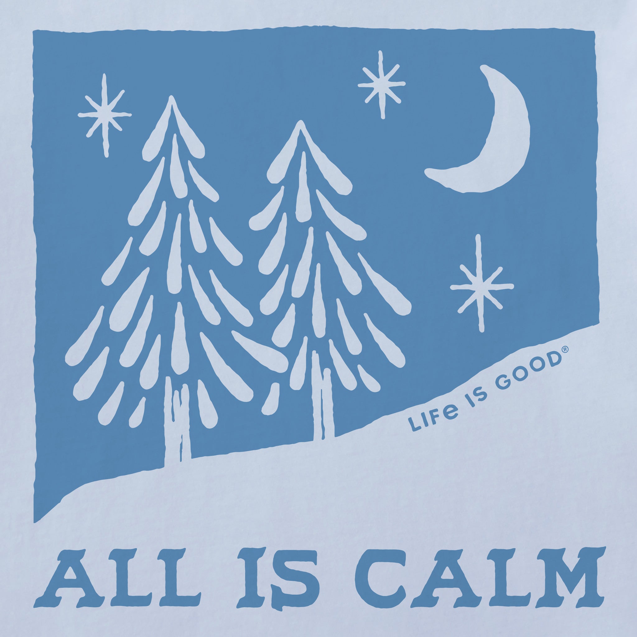 Women's All is Calm Snowy Pines Short Sleeve Crusher Tee