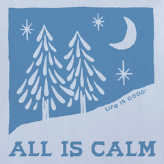Women's All is Calm Snowy Pines Short Sleeve Crusher Tee