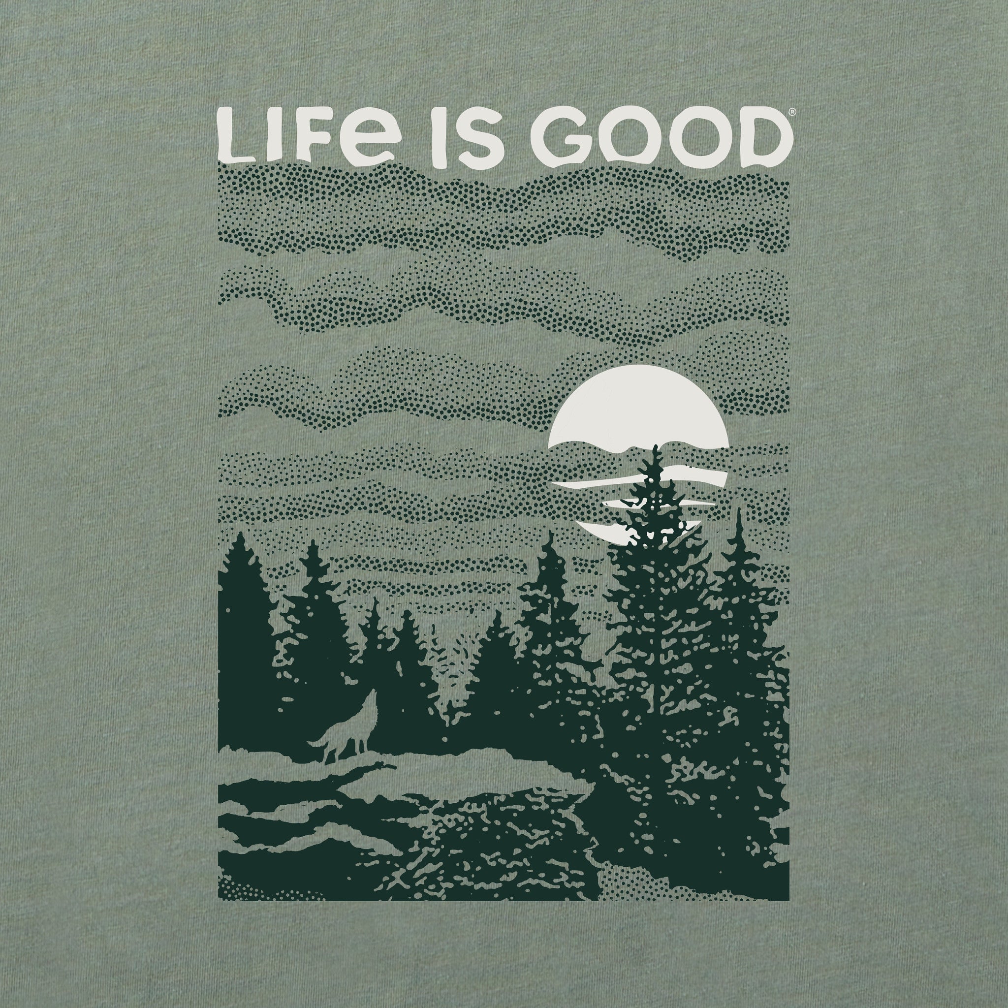 Men's Solace of the Wolf Long Sleeve Crusher Tee