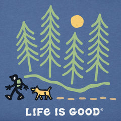 Men's Hiking through the Woods Long Sleeve Tee