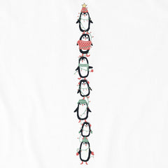 Kids Winter Penguin Stack Long Sleeve Crusher Tee