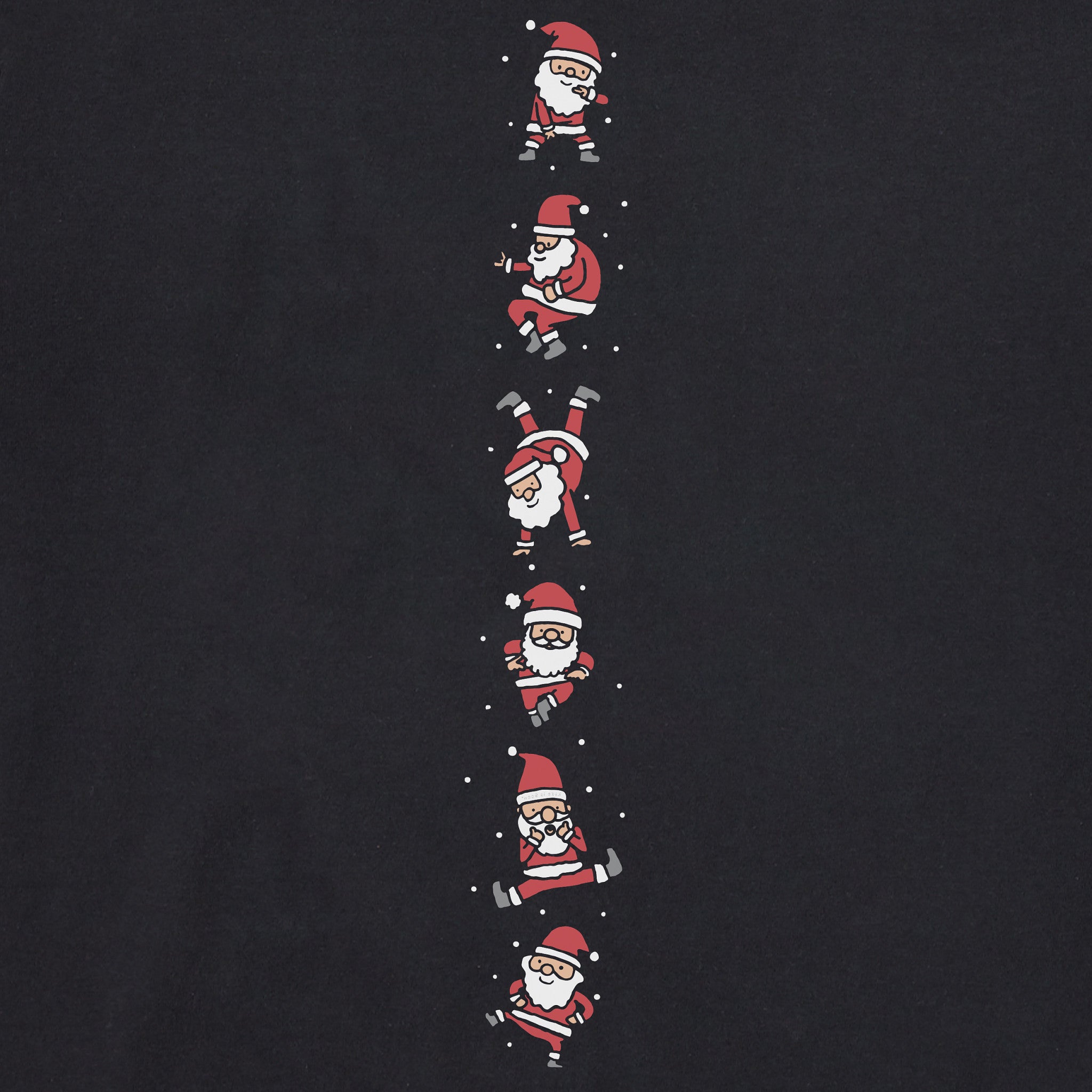 Women's Dancing Santas Long Sleeve Crusher Boxy Tee