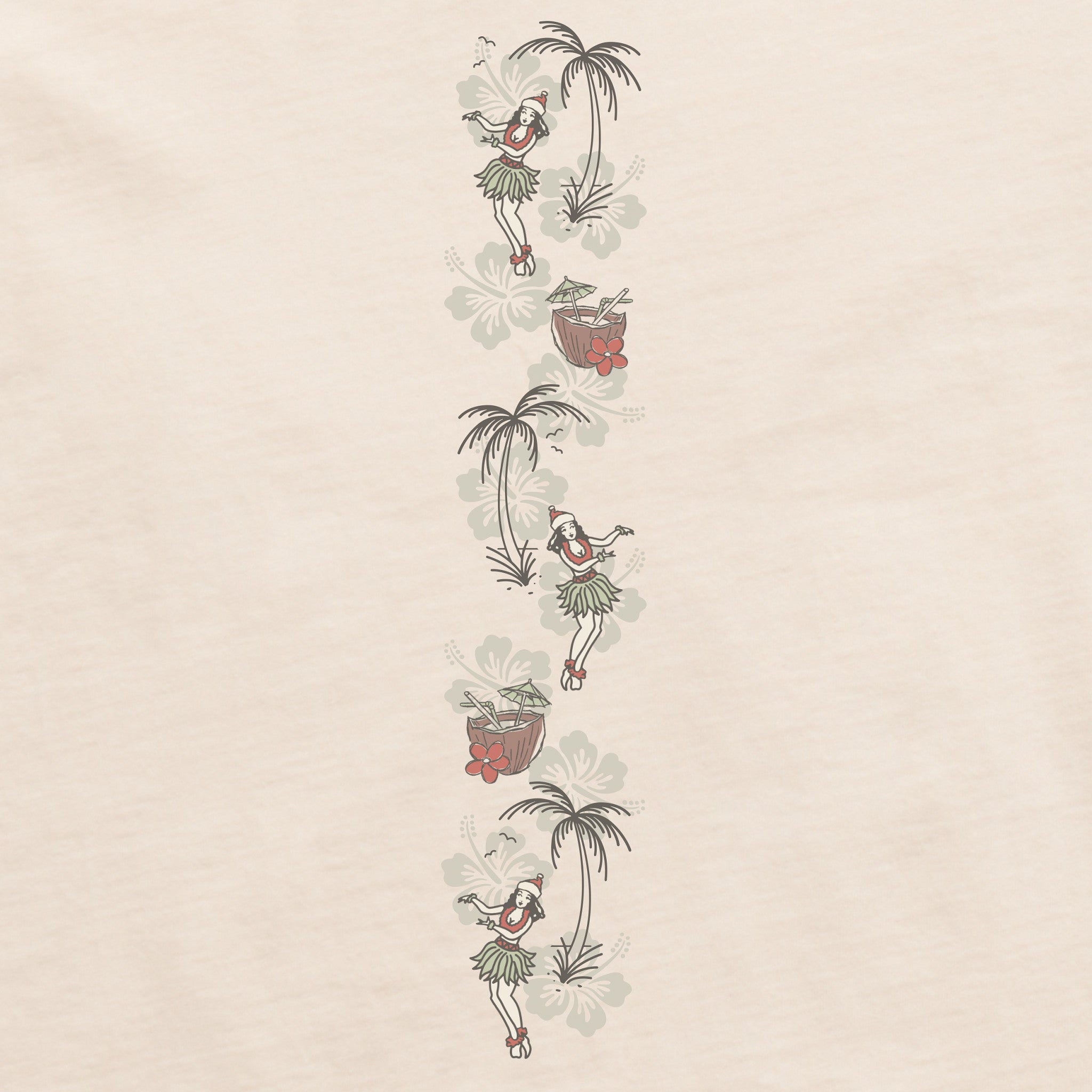 Women's Hula Mele Kalikimaka Long Sleeve Crusher Boxy Tee