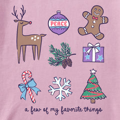 Women's A Few of my Favorite Christmas Things Long Sleeve Crusher Tee