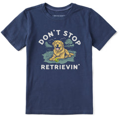 Kids Don't Stop Retrievin' Golden Short Sleeve Crusher Tee