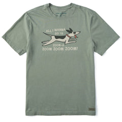 Men's Zoom Zoom Dog Short Sleeve Crusher Tee