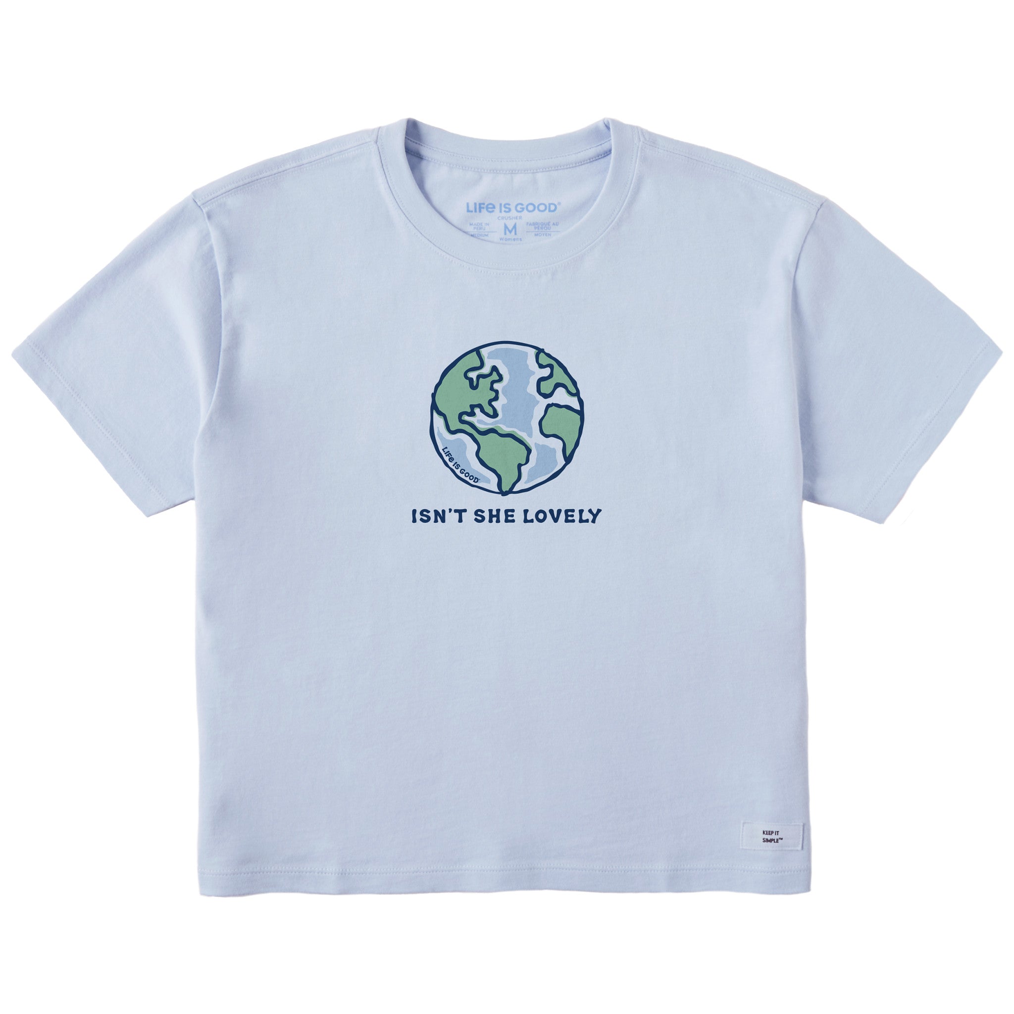Women's Isn't She Lovely Earth Short Sleeve Crusher Boxy Tee