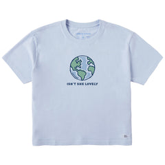 Women's Isn't She Lovely Earth Short Sleeve Crusher Boxy Tee