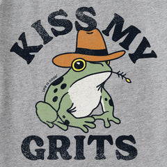 Women's Kiss My Grits Frog Short Sleeve Crusher Tee