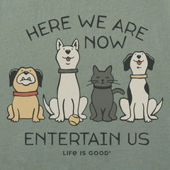 Women's Here We Are Now Entertain Us Short Sleeve Crusher Tee