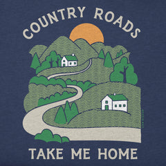 Women's Country Roads Take Me Home Short Sleeve Crusher Tee