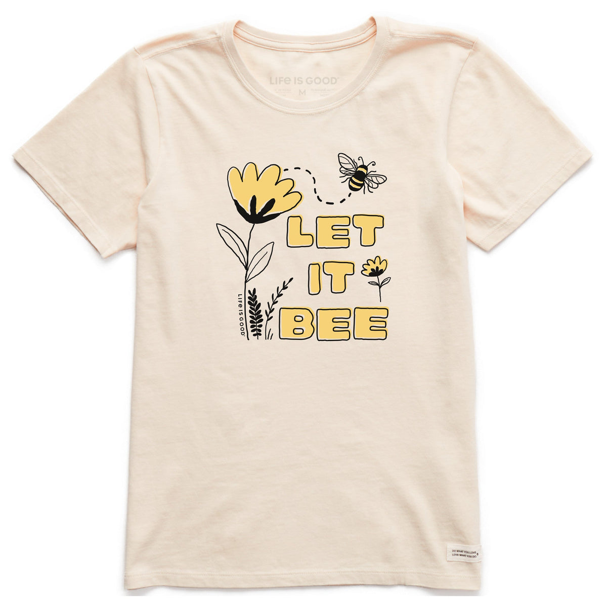 Women's Let it Bee Flowers Short Sleeve Crusher Tee
