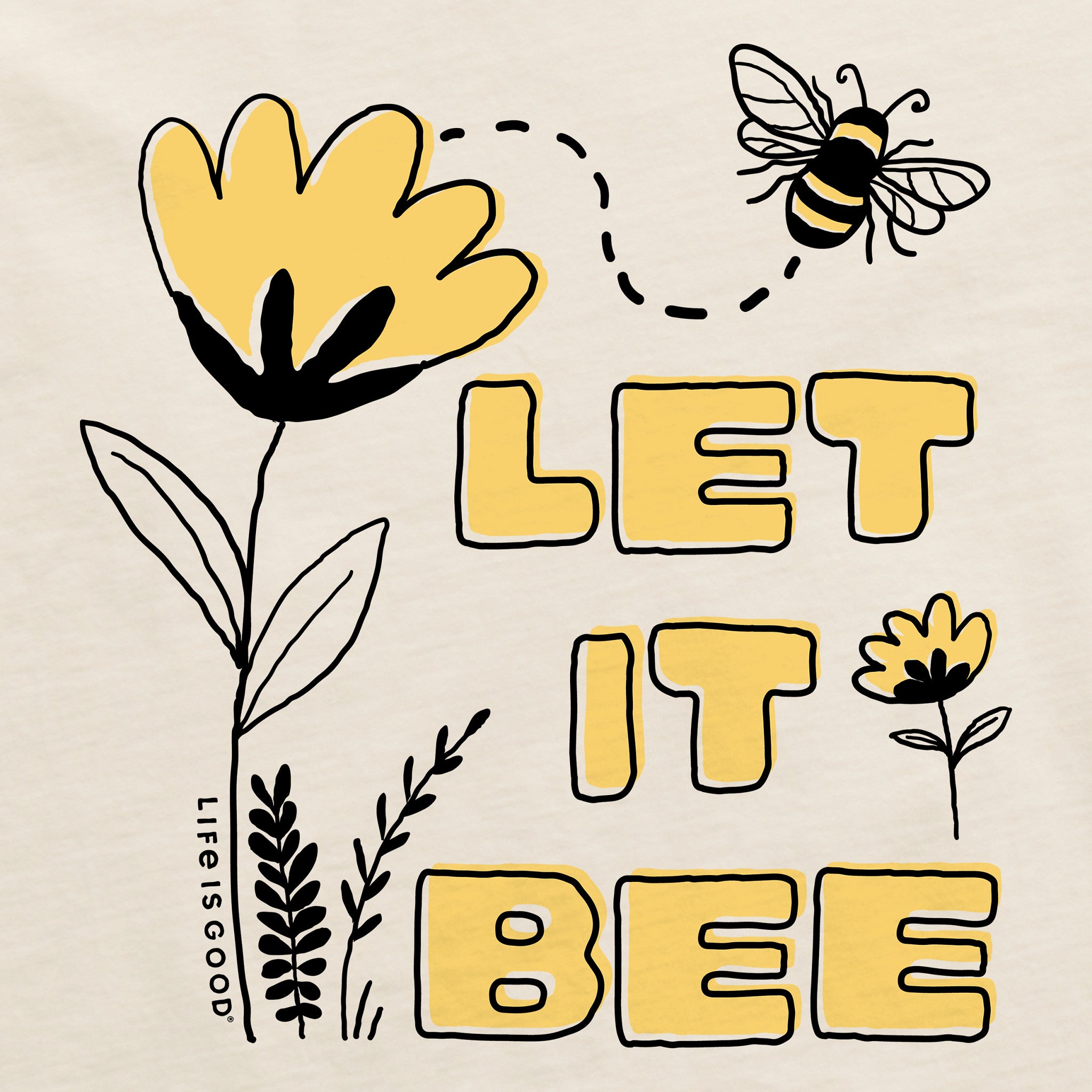 Women's Let it Bee Flowers Short Sleeve Crusher Tee