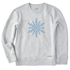 Women's Contrast Snowflake Simply True Fleece Crew