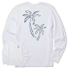 Men's Two Simple Palms Long Sleeve Crusher Tee