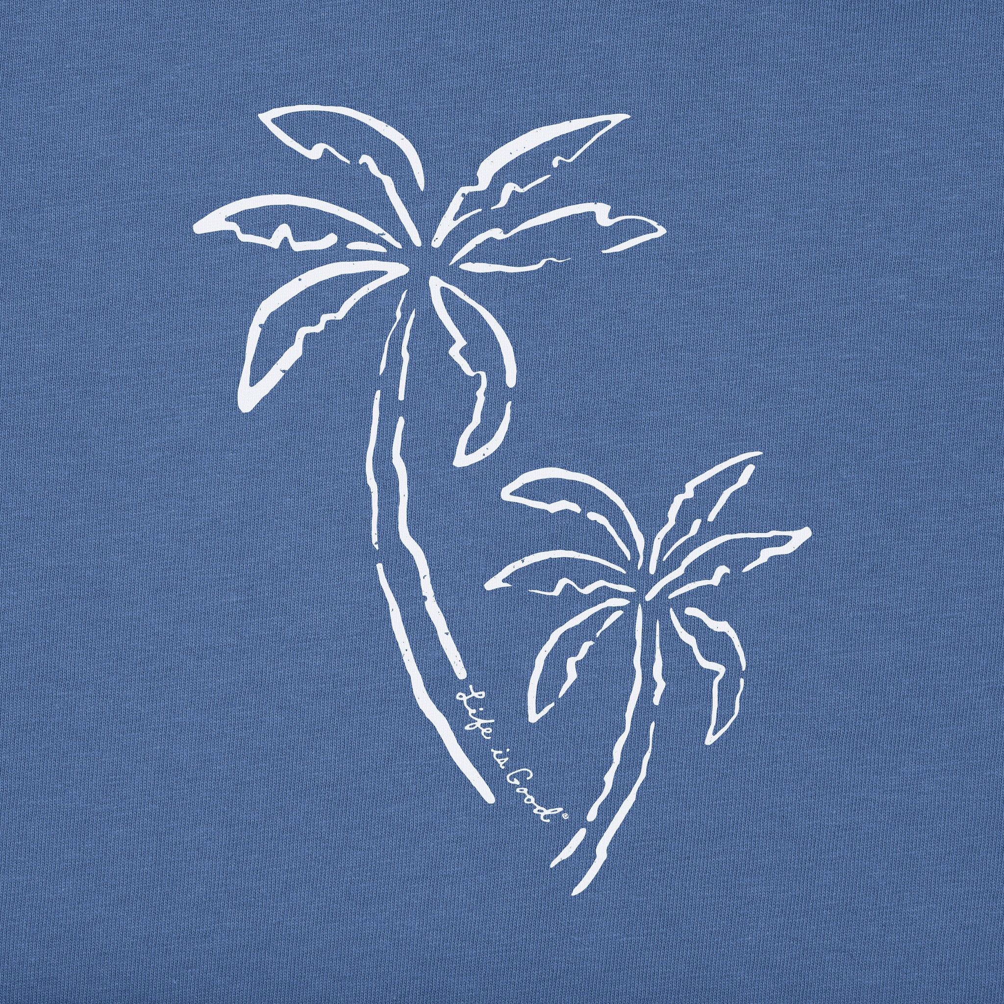 Men's Two Simple Palms Long Sleeve Crusher Tee