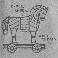 Kids Knock, Knock, Trojan Horse Short Sleeve Crusher Tee