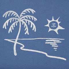 Kids Peaceful Beach Sunset Short Sleeve Crusher Tee