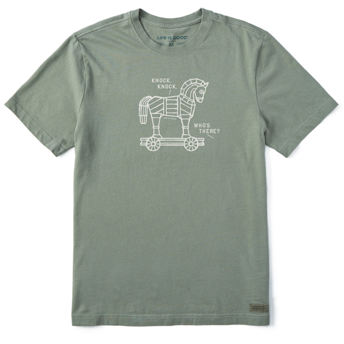 Men's Knock, Knock, Trojan Horse Short Sleeve Crusher Tee