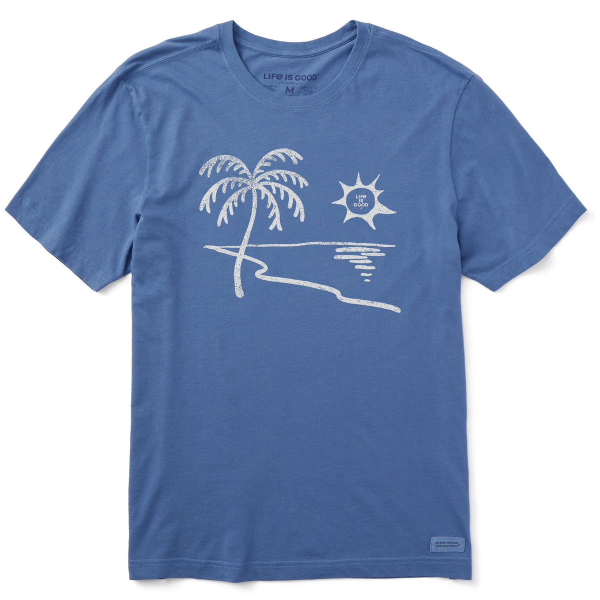 Men's Peaceful Beach Sunset Short Sleeve Crusher Tee