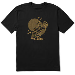 Men's Ancient Greek Owl Short Sleeve Crusher Tee