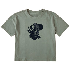 Women's A Woman and Her Plant Short Sleeve Crusher Boxy Tee