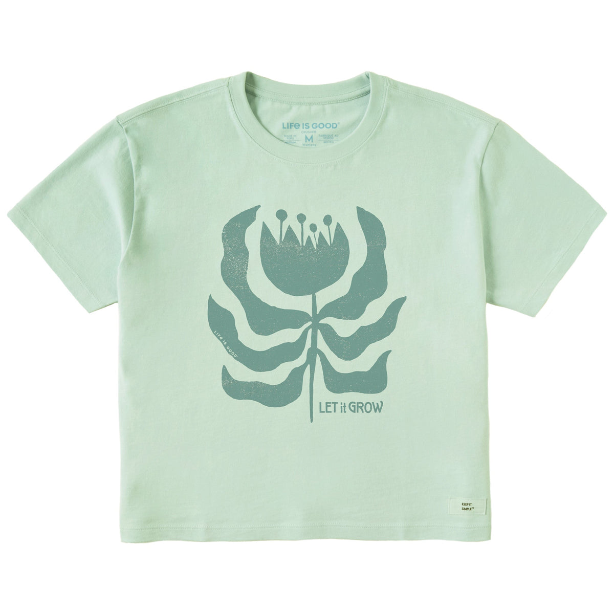Women's Let it Grow Flower Short Sleeve Crusher Boxy Tee
