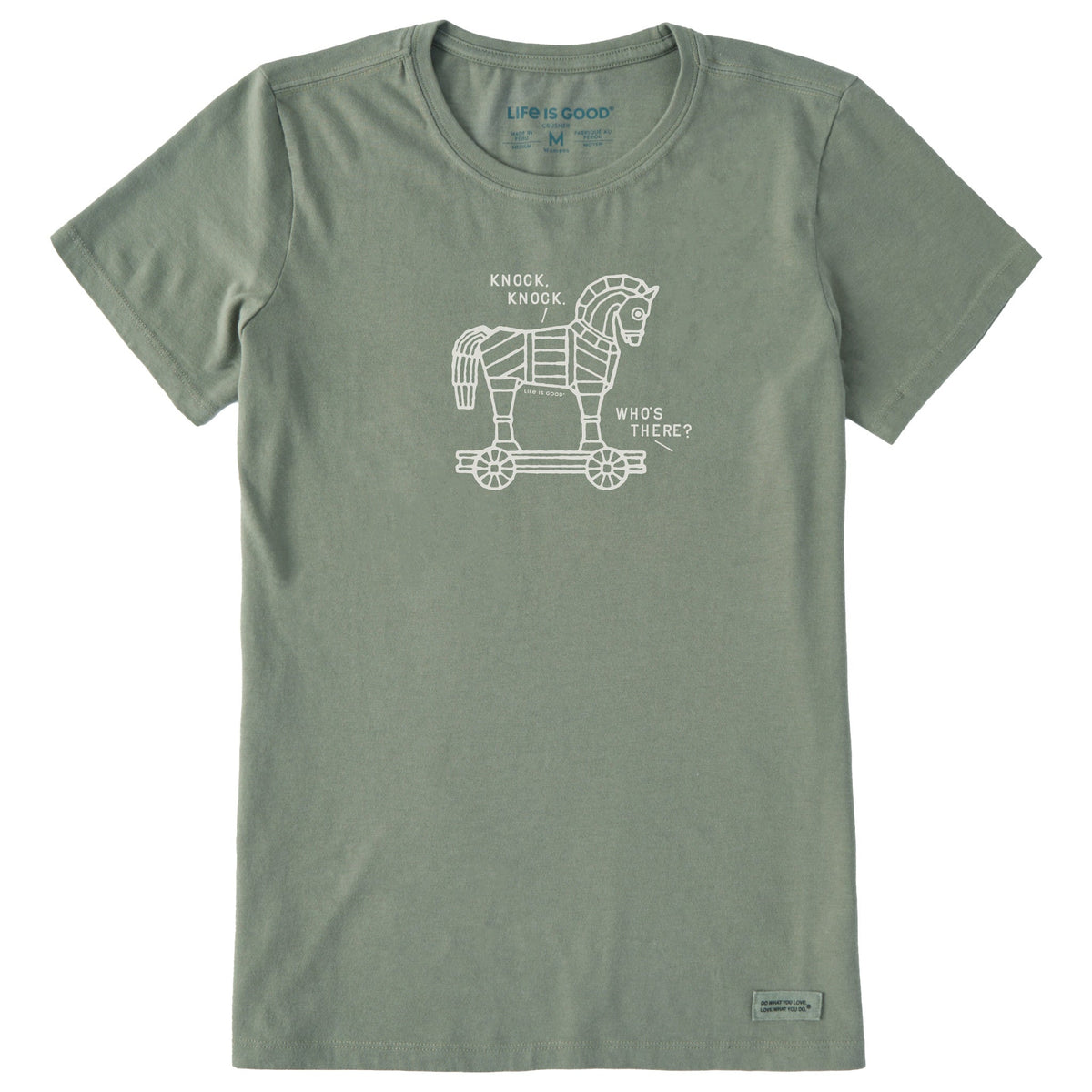 Women's Knock, Knock, Trojan Horse Short Sleeve Crusher Tee