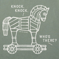 Women's Knock, Knock, Trojan Horse Short Sleeve Crusher Tee