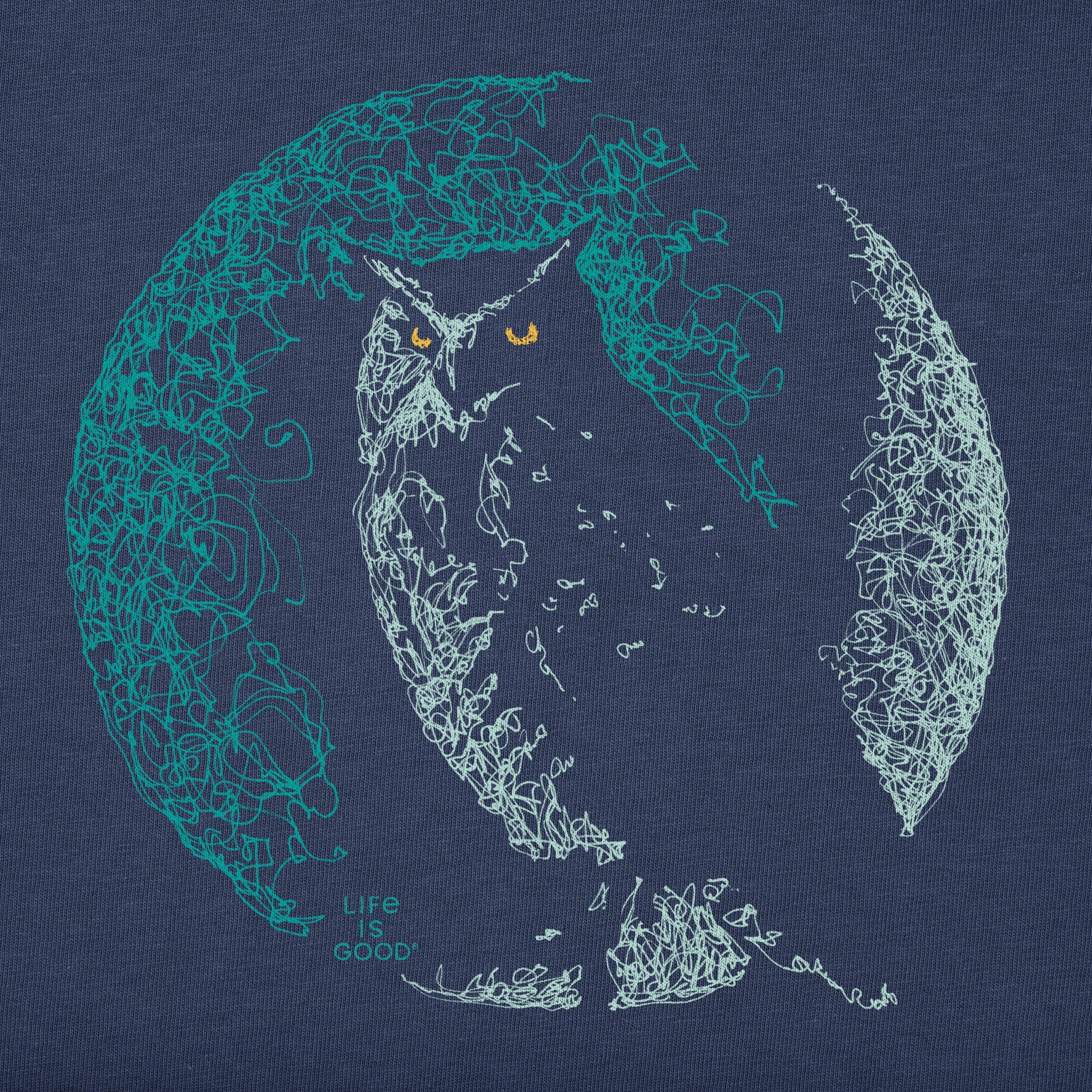 Women's Crescent Owl Short Sleeve Crusher Tee