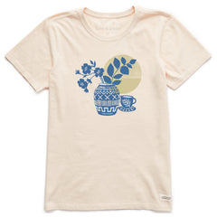 Women's Grecian Still Life Short Sleeve Crusher Tee