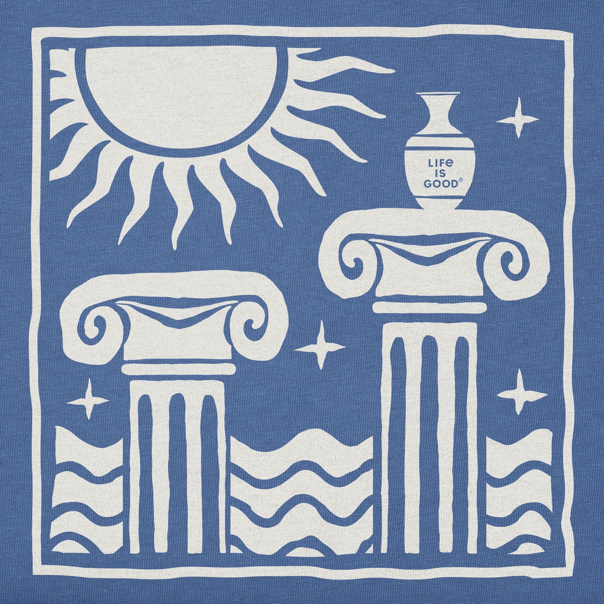 Women's Grecian Columns Short Sleeve Crusher Tee