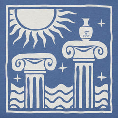 Women's Grecian Columns Short Sleeve Crusher Tee