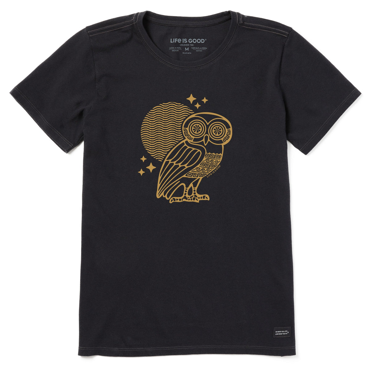 Women's Ancient Greek Owl Short Sleeve Crusher Tee
