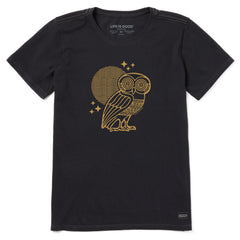 Women's Ancient Greek Owl Short Sleeve Crusher Tee