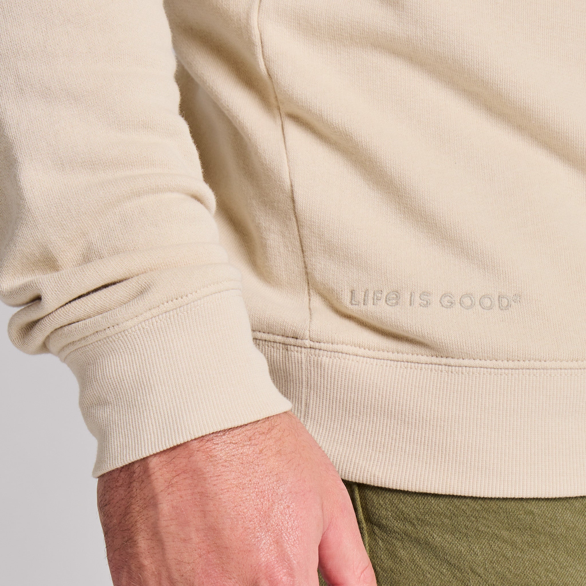 Men's Solid French Terry Quarter Zip